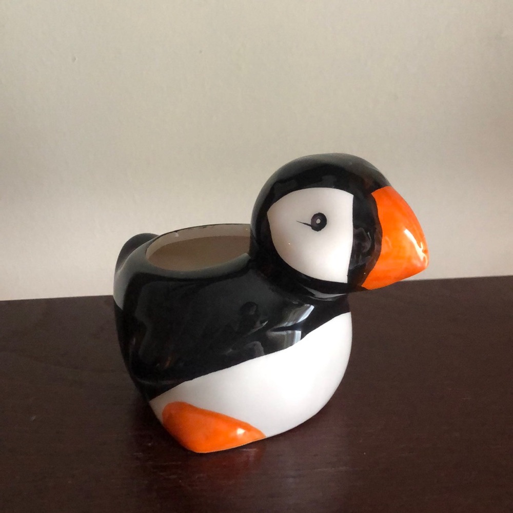 Ceramic Penguin Animal Planter - Picture 2 of 8